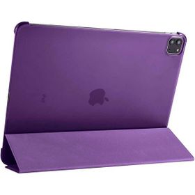Zore Apple iPad Pro 12.9 2020 4. Nesil Smart Cover Standlı 1-1 - Mor Kılıf
