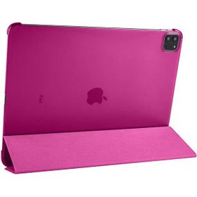 Zore Apple iPad Pro 12.9 2020 4. Nesil Smart Cover Standlı 1-1 - Pembe Kılıf