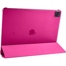 Zore Apple iPad Pro 12.9 2020 4. Nesil Smart Cover Standlı 1-1 - Pembe Kılıf