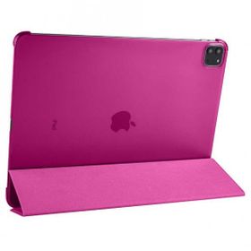 Zore Apple iPad Pro 12.9 2020 4. Nesil Smart Cover Standlı 1-1 - Pembe Kılıf