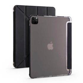 Zore Apple iPad Pro 12.9 2020 4. Nesil Tri Folding Kalem Bölmeli Standlı - Siyah Kılıf