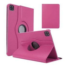 Zore Apple iPad Pro 12.9 2021 5. Nesil Dönebilen Standlı - Koyu Pembe Kılıf