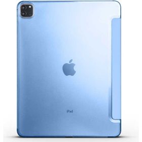 Zore Apple iPad Pro 12.9 2021 5. Nesil Smart Cover Standlı 1-1 - Mavi Kılıf