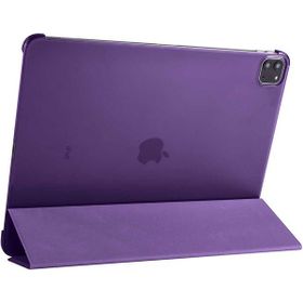 Zore Apple iPad Pro 12.9 2021 5. Nesil Smart Cover Standlı 1-1 - Mor Kılıf
