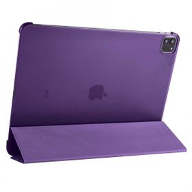 Zore Apple iPad Pro 12.9 2021 5. Nesil Smart Cover Standlı 1-1 - Mor Kılıf