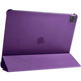Zore Apple iPad Pro 12.9 2021 5. Nesil Uyumlu Mor Smart Cover Standlı 1-1 Kılıf