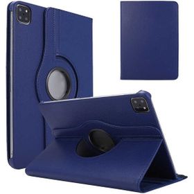 Zore Apple iPad Pro 12.9 2022 M2 Dönebilen Standlı - Lacivert Kılıf