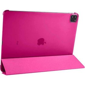 Zore Apple iPad Pro 12.9 2022 M2 Uyumlu Pembe Smart Cover Standlı 1-1 Kılıf