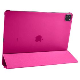 Zore Apple iPad Pro 12.9 2022 M2 Uyumlu Pembe Smart Cover Standlı 1-1 Kılıf