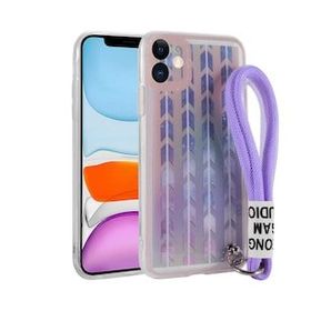 Zore Apple iPhone 11 Desenli El Askılı İpli Astana Silikon Kapak Kılıf