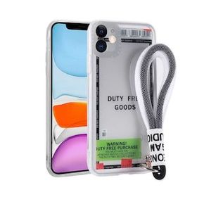 Zore Apple iPhone 11 Desenli El Askılı İpli Astana Silikon Kapak Kılıf