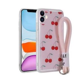 Zore Apple iPhone 11 Desenli El Askılı İpli Astana Silikon Kapak Kılıf
