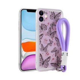 Zore Apple iPhone 11 Desenli El Askılı İpli Astana Silikon Kapak Kılıf