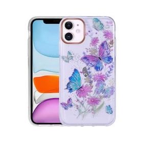 Zore Apple iPhone 11 Desenli Simli Sert İnka Kapak Kılıf