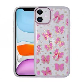 Zore Apple iPhone 11 Figürlü Desenli Işıltılı Sert Sos Kapak Kılıf
