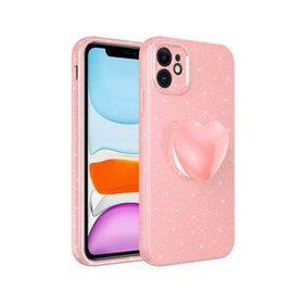 Zore Apple iPhone 11 Kamera Korumalı Simli Pop Soketli Lüks Koton Soketli Kapak Kılıf