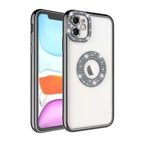 Zore Apple iPhone 11 Kamera Korumalı Taş Süslemeli Arkası Şeffaf Asya Kapak Kılıf
