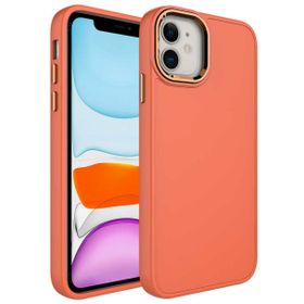 Zore Apple iPhone 11 Metal Çerçeve ve Buton Tasarımlı Silikon Luna Kapak Kılıf