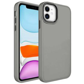 Zore Apple iPhone 11 Metal Çerçeve ve Buton Tasarımlı Silikon Luna Kapak Kılıf