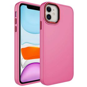 Zore Apple iPhone 11 Metal Çerçeve ve Buton Tasarımlı Silikon Luna Kapak Kılıf