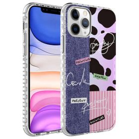 Zore Apple iPhone 11 Pro Airbag Kenarlı Renkli Desenli Silikon Elegans Kılıf