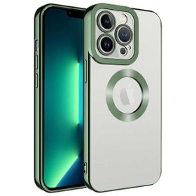 Zore Apple iPhone 11 Pro Kamera Korumalı Logo Gösteren Omega Kapak Yeşil Cep Telefonu Kılıfı