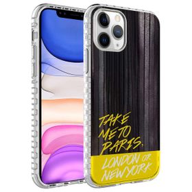 Zore Apple iPhone 11 Pro Max Airbag Kenarlı Renkli Desenli Silikon Elegans Kılıf