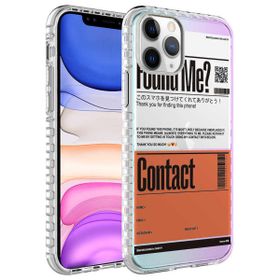Zore Apple iPhone 11 Pro Max Airbag Kenarlı Renkli Desenli Silikon Elegans Kılıf
