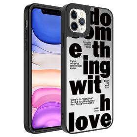 Zore Apple iPhone 11 Pro Max Aynalı Desenli Kamera Korumalı Parlak Mirror Kapak Kılıf