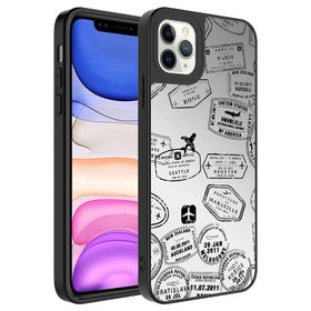 Zore Apple iPhone 11 Pro Max Aynalı Desenli Kamera Korumalı Parlak Mirror Kapak Kılıf