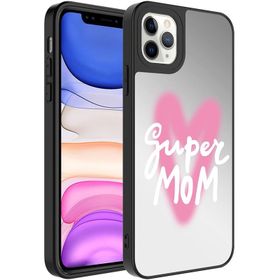 Zore Apple iPhone 11 Pro Max Aynalı Desenli Kamera Korumalı Parlak Mirror Kapak Kılıf