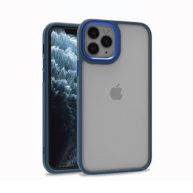 Zore Apple iPhone 11 Pro Max Flora Kapak Mavi Cep Telefonu Kılıfı