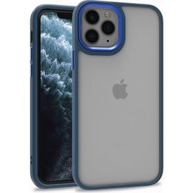 Zore Apple iPhone 11 Pro Max Flora Kapak Mavi Cep Telefonu Kılıfı