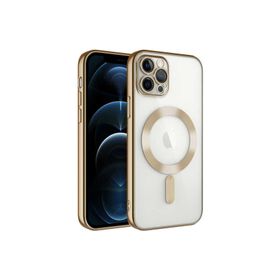 Zore Apple iPhone 11 Pro Max Uyumlu Kamera Korumalı Magsafe Wireless Şarj Özellikli Demre Kapak Gold Cep Telefonu Kılıfı