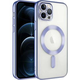 Zore Apple iPhone 11 Pro Max Uyumlu Kamera Korumalı Magsafe Wireless Şarj Özellikli Demre Kapak Lila Cep Telefonu Kılıfı