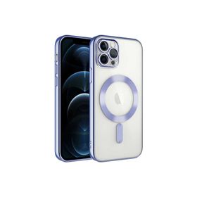 Zore Apple iPhone 11 Pro Max Uyumlu Kamera Korumalı Magsafe Wireless Şarj Özellikli Demre Kapak Lila Cep Telefonu Kılıfı