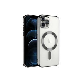 Zore Apple iPhone 11 Pro Max Uyumlu Kamera Korumalı Magsafe Wireless Şarj Özellikli Demre Kapak Siyah Cep Telefonu Kılıfı