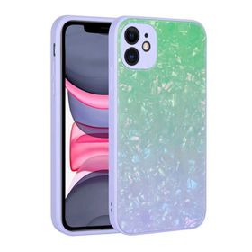 Zore Apple iPhone 11 Renk Geçişli Mermer Desenli Sert Silikon Granit Kapak Kılıf