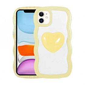 Zore Apple iPhone 11 Renkli Kalp Figürlü Ponçik Kapak Kılıf