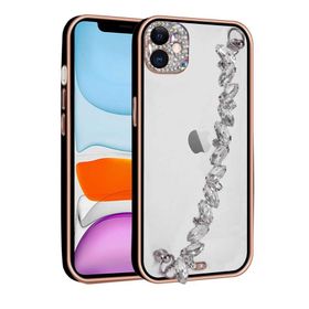 Zore Apple iPhone 11 Taş Süslemeli Kamera Korumalı El Tutamaçlı Blazer Kapak Kılıf