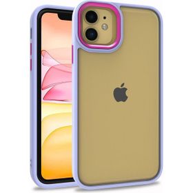 Zore Apple iPhone 11 Uyumlu Lila Flora Kapak Kılıf