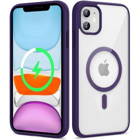 Zore Apple iPhone 11 Uyumlu Magsafe Wireless Şarj Özellikli Silikon Ege Kapak Derin Mor Kılıf