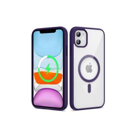 Zore Apple iPhone 11 Uyumlu Magsafe Wireless Şarj Özellikli Silikon Ege Kapak Derin Mor Kılıf