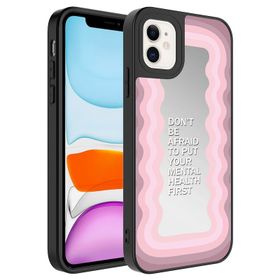 Zore Apple iPhone 12 Aynalı Desenli Kamera Korumalı Parlak Mirror Kapak Kılıf
