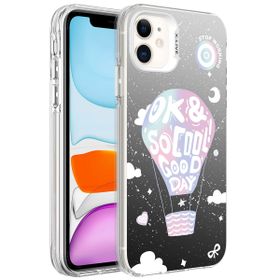Zore Apple iPhone 12 Desenli Silver Sert Kapak Kılıf