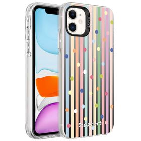 Zore Apple iPhone 12 Desenli Silver Sert Kapak Kılıf