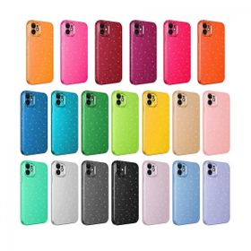 Zore Apple iPhone 12 Kamera Korumalı Simli Lüks Koton Kapak Kılıf