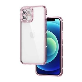 Zore Apple Iphone 12 Kamera Korumalı Taşlı Mina Kapak Kılıf
