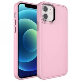 Zore Apple iPhone 12 Metal Çerçeve Buton Tasarımlı Sert Botox Kapak Kılıf