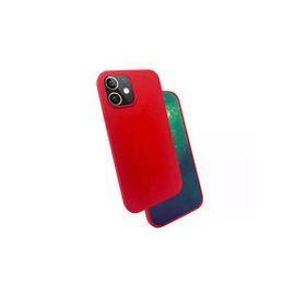 Zore Apple iPhone 12 Mini Uyumlu Kırmızı Silk Silikon Kılıf